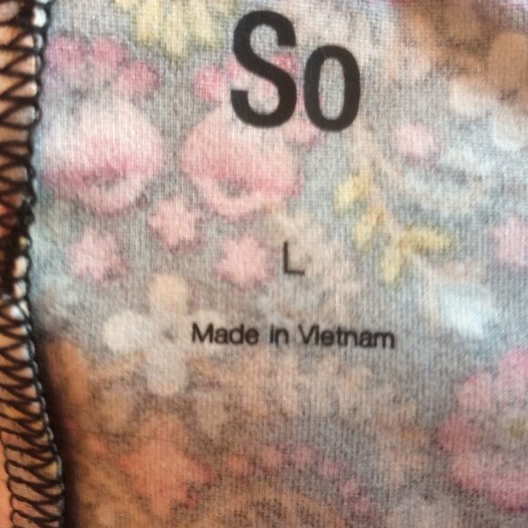 SO Floral Print Long Sleeve Feminine Scandi Girl Whimsy Swing Dress Size Large - Picture 3 of 6